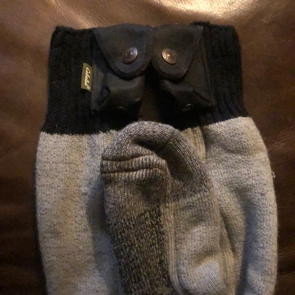 Cabelas heated socks. Never used, I opened them put them in my sock draw